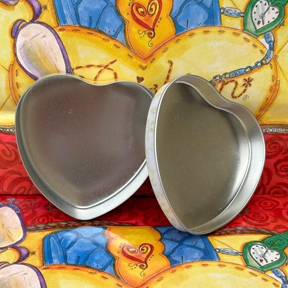 4 Set Multicolor & Size Brighton Heart-Shaped Decorative Tin Collection & Bag - Picture 8 of 16